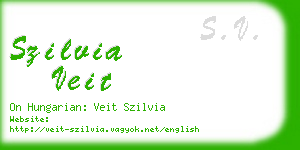 szilvia veit business card